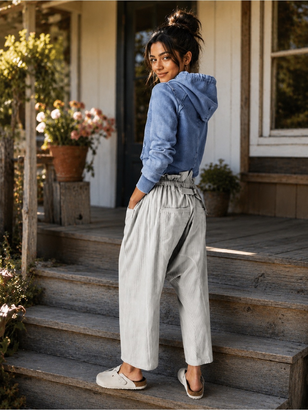 Free People Runyon Oversized Stripe Pants XS excellent condition